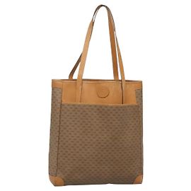Borsa tote in tela Micro GG Gucci PVC Beige Oro 002 123 0135 Auth th6296
