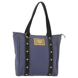LOUIS VUITTON Antigua Cabas MM Borsa Tote Blu M40087 LV Auth ep9985