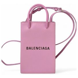 Borsa a spalla in pelle viola Balenciaga