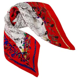 Gianni Versace foulard in seta con fantasia astratta