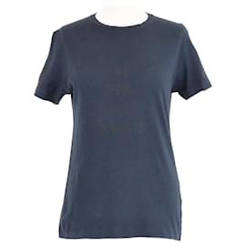 Camiseta de algodón azul marino con estampado feminista Christian Dior