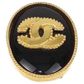 Spilla Vintage CC Chanel Oro/Nero