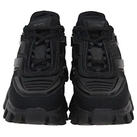 Prada schwarze Stoff- und Gummisneaker Cloudburst Thunder