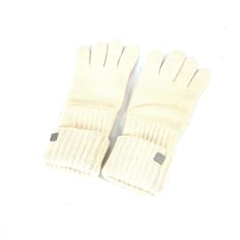 Warme Handschuhe aus Elfenbein-Kaschmir von Chanel