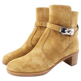 Stivali corti in velluto di vitello Hermès Frenchie 50