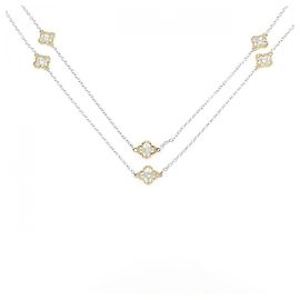 Autre Marque Au750 White Gold Au750 Yellow Gold Diamond Necklace
