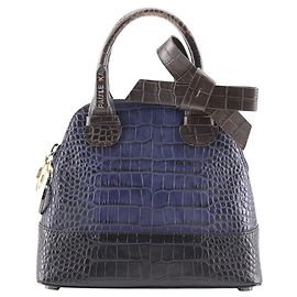 Autre Marque Borsa in pelle goffrata con nastro Paule Ka