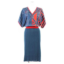 Hermès Grand Tralala Twill Reine Seiden-Baumwollkleid 36