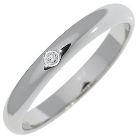 Anello nuziale Cartier 1895 in Pt950 con diamante, misura 49