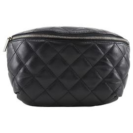 Borsa a vita in pelle di agnello matelassé Chanel