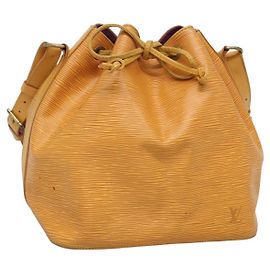 LOUIS VUITTON Borsa a Spalla Petit Noé Epi Gialla M44109 LV Auth BA5081