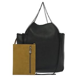 Autre Marque Schultertasche aus schwarzem Leder Stella McCartney Chain Fabera Auth BA5027