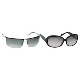 GUCCI Celine Sonnenbrille Kunststoff 2Set Schwarz Grün Auth BA5039