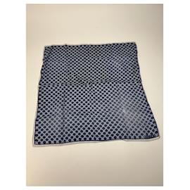 Sciarpa monogramma Triomphe Celine Paris vintage blu navy bianco - Céline