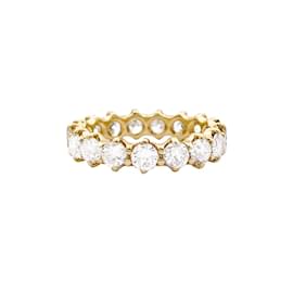 Autre Marque Amerikanischer Ehering aus Gelbgold und Diamanten.