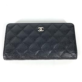 Cartera larga bifold acolchada Chanel CC Coco Mark