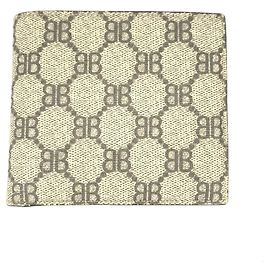 Gucci Bi-Fold Geldbörse aus beigem GG Supreme Canvas