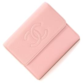 Cartera plegable de tres partes Chanel Coco Mark
