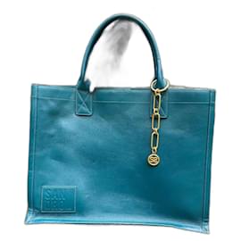 Borsa tote Sandro in pelle blu