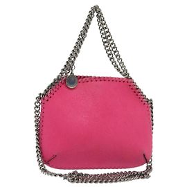 Autre Marque Borsa Mini Farabella in Pelle Scamosciata Rosa Argento di Stella McCartney Auth BA5028