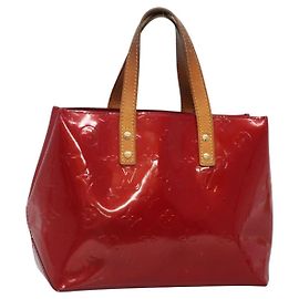 LOUIS VUITTON Borsa a Mano Monogram Vernis Reade PM Pomme D'amour M91990 Auth BA4907