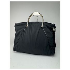 Borsa a mano in tela vintage Loewe Madrid nera