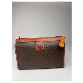 Céline Clutch in pelle vintage Celine Paris marrone
