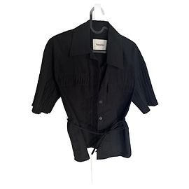 Nanushka Camara Hemd aus technischer Popeline Schwarz XS