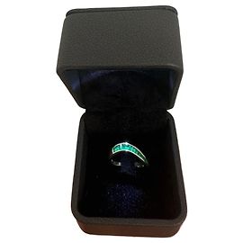 Autre Marque Ranbow K Wave Emeralds Ring 9K Gold