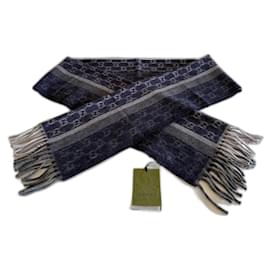 Sciarpa Gucci Marmont Blu Cachemire e Lana