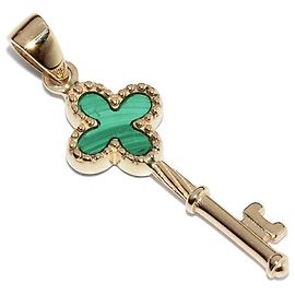 Autre Marque Pendente in Malachite Au750