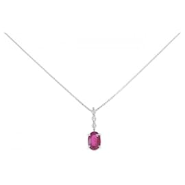 Au750 Ruby Diamond Necklace - Autre Marque