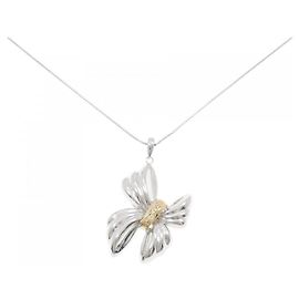 Autre Marque Au750 White Gold Au750 Yellow Gold Diamond Necklace