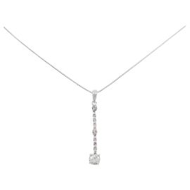 Autre Marque Colar de diamante K14WG K18WG