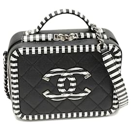 Borsa a spalla 2 in 1 in pelle di caviale filigrana CC di Chanel