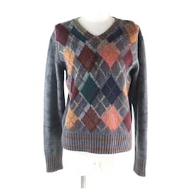 Jersey de cachemira con patrón argyle y bordado de abeja Christian Dior
