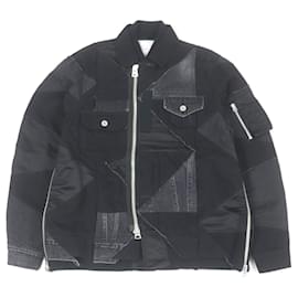 Blusón Sacai Mezcla Sólida de Algodón Nylon Poliéster