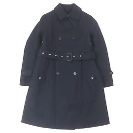 Autre Marque Abrigo de lana y algodón con goma de doble botonadura Mackintosh