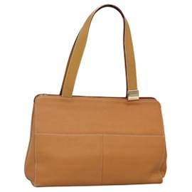 Burberrys Tote Bag aus braunem Leder mit Gold Auth 138055 - Autre Marque