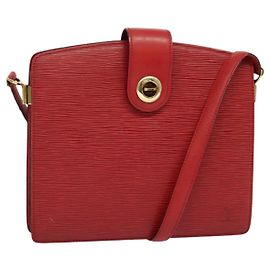 LOUIS VUITTON Borsa a Spalla Capuchin Epi Rossa M52347 LV Auth 139777