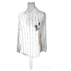 Suéter Vintage Dior Rayado Blanco L