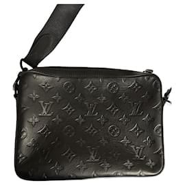 Borsa Messenger Duo Louis Vuitton in pelle monogramma nera