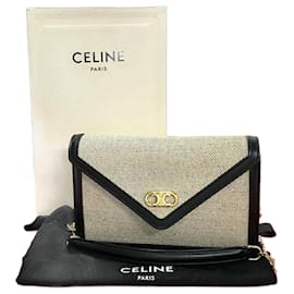 Celine Triomphe Canvas-Leder Schultertasche - Céline