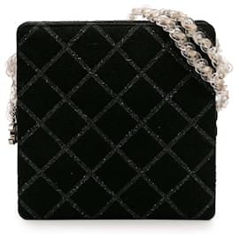 Chanel Nero CC Tweed Catena Fantasia Crossbody