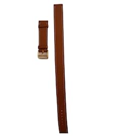Hermès Double Tour Armband Epsom Kalbsleder Cognac