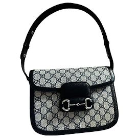 Borsa a mano Gucci 1955 Blu Navy in Tela