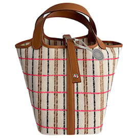 Picotin 18 Canvas Lock Abdeckung Quadrat Eimerhandtasche Karamell - Hermès