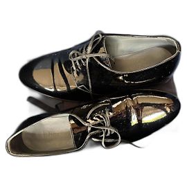 Derby Christian Dior in vernice nera