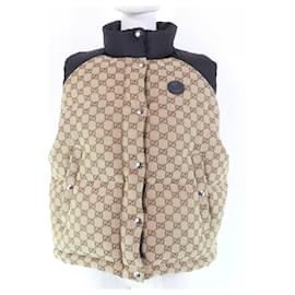 Gilet imbottito in tela di cotone GG Gucci