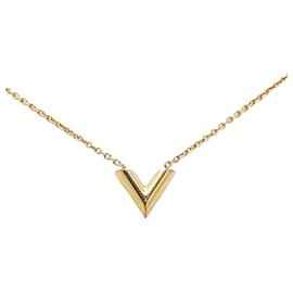 Louis Vuitton Gold Plated Essential V Halskette